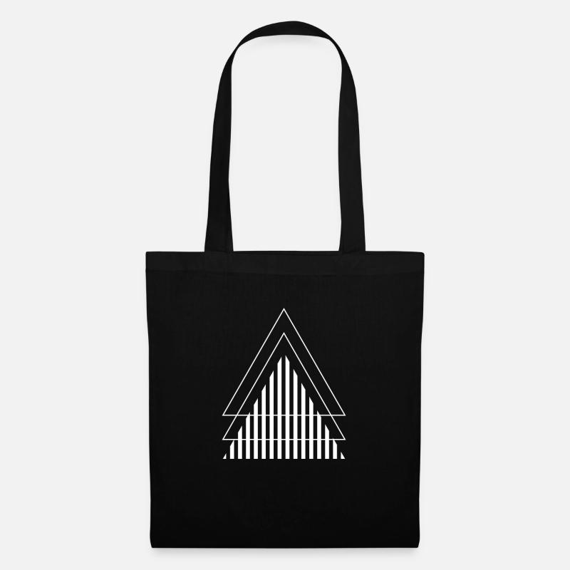 Bauhaus Triangles Design - Sac en tissu - noir