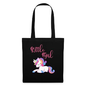 Little girl loves unicorns - Tote Bag - black - Front