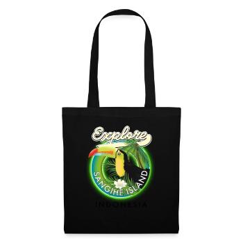 Explore Sanghie Island Indonesia travel logo - Tote Bag - black - Front