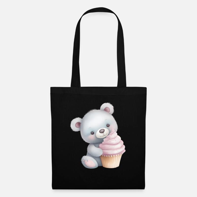 Teddy Bear Cupcake - Sac en tissu - noir
