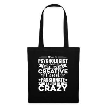 Psychologist Crazy Psychologist - Tote Bag - black - Front