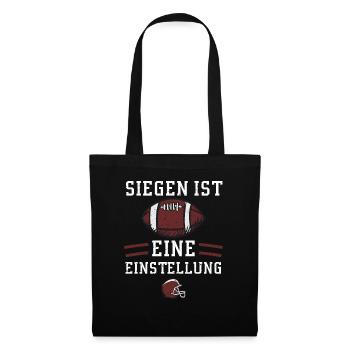 Siegen ist eine Einstellung - Stoffbeutel - Schwarz - Vorne