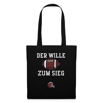 Der Wille zum Sieg - Football - Stoffbeutel - Schwarz - Vorne