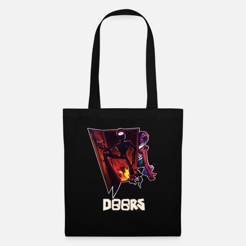 Doors Roblox - Hide and seek horror game - Tote Bag - black