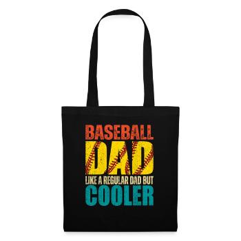 Baseball-Vater wie ein normaler Vater, aber cooler - Stoffbeutel - Schwarz - Vorne