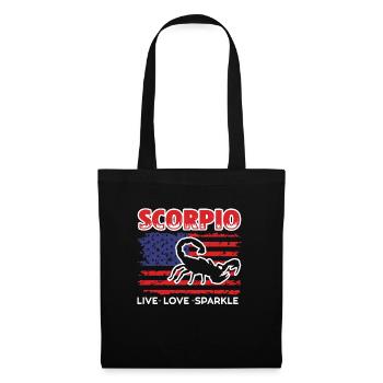 Scorpio Live Love Sparkle Sign Of Zodiac Horoscope - Tote Bag - black - Front