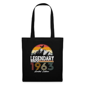 Légendaire depuis 1963 Vintage Vintage Anniversaire - Sac en tissu - noir - Devant