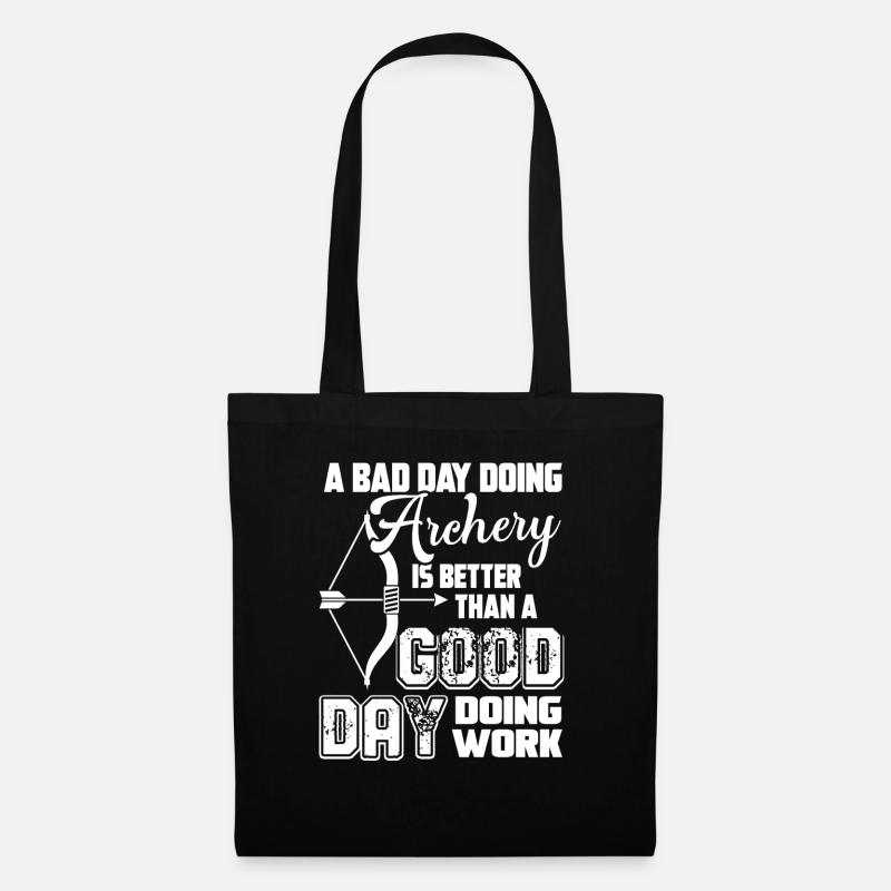 Archery A Bad day Doing Archery - Tote Bag - black