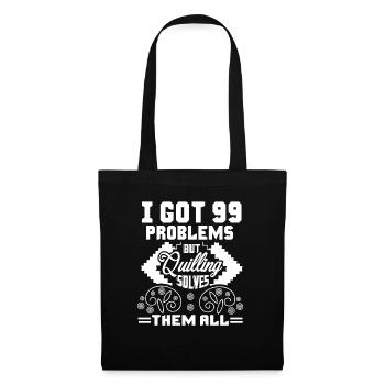 Quilling Quilling Solves All Problems - Tote Bag - black - Front