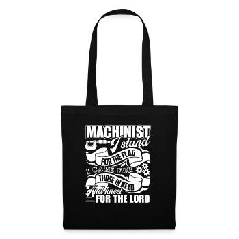 Machinist Machinist I Stand For The Flag - Tote Bag - black - Front