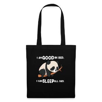 Je suis bon au lit panda - Sac en tissu - noir - Devant