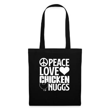 Chicken Peace Love Chicken Nuggs - Tote Bag - black - Front