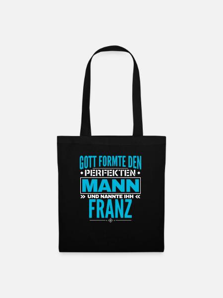 Franz Name Design - Stoffbeutel - Schwarz