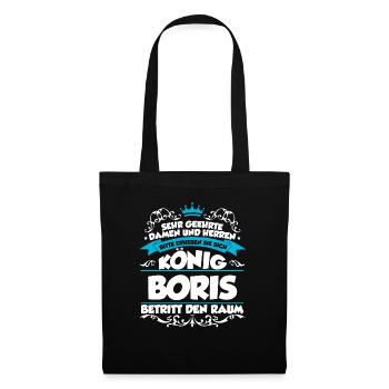 Boris Name Design - Stoffbeutel - Schwarz - Vorne