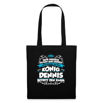Dennis Name Design - Stoffbeutel - Schwarz - Vorne