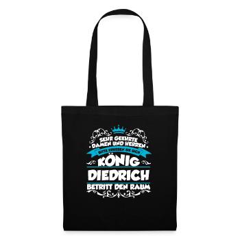 Diedrich Name Design - Stoffbeutel - Schwarz - Vorne