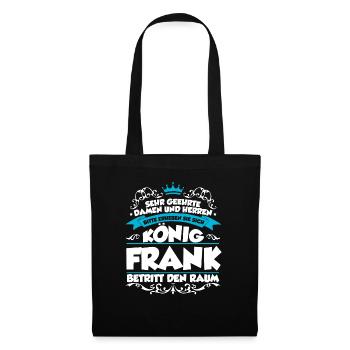 Frank Name Design - Stoffbeutel - Schwarz - Vorne