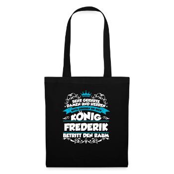 Frederik Name Design - Stoffbeutel - Schwarz - Vorne