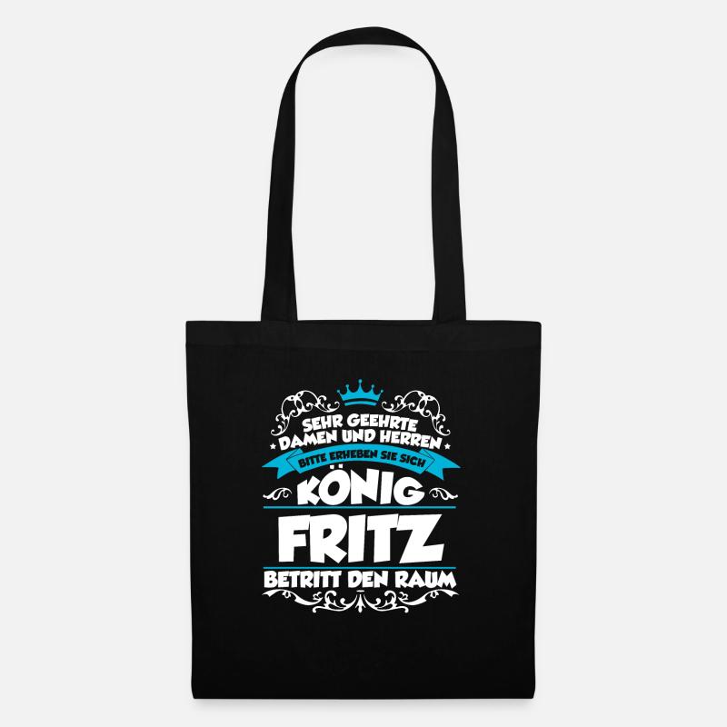 Fritz Name Design - Stoffbeutel - Schwarz