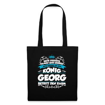 Georg Name Design - Stoffbeutel - Schwarz - Vorne