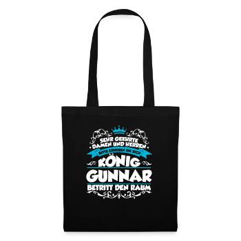 Gunnar Name Design - Stoffbeutel - Schwarz - Vorne