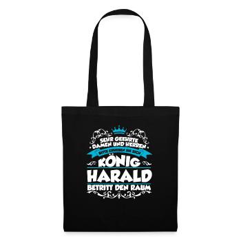 Harald Name Design - Stoffbeutel - Schwarz - Vorne