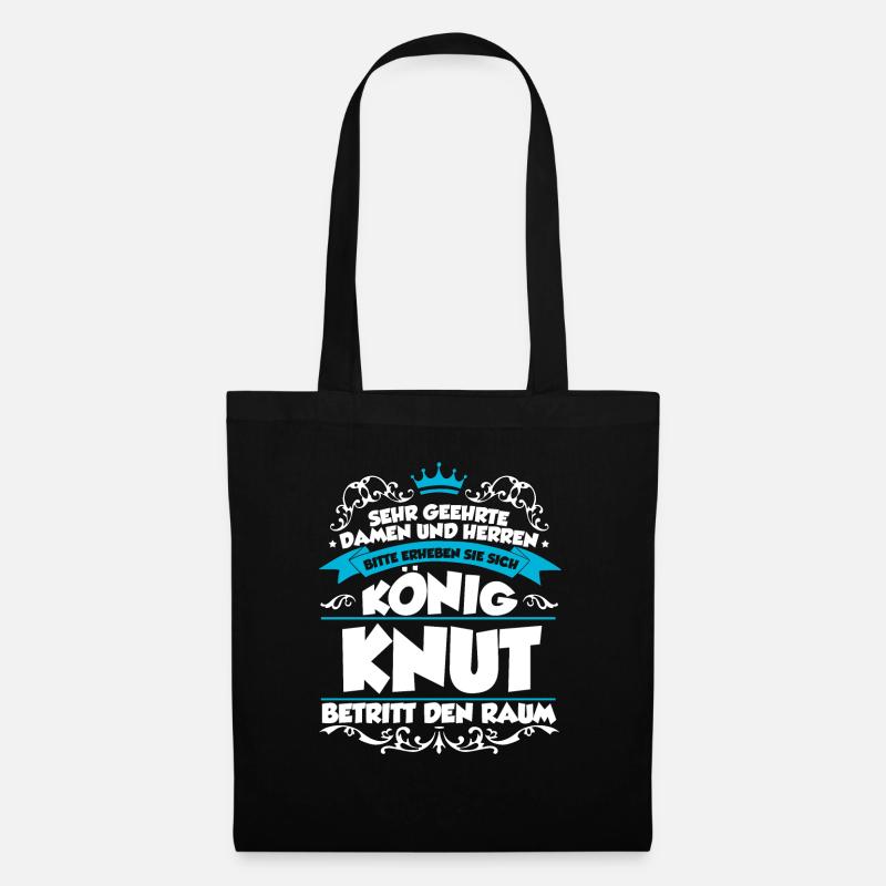 Knut Name Design - Stoffbeutel - Schwarz