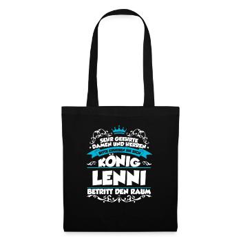 Lenni Name Design - Stoffbeutel - Schwarz - Vorne