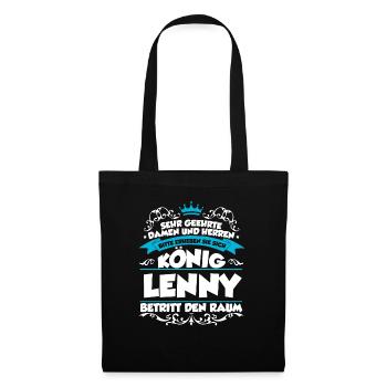 Lenny Name Design - Stoffbeutel - Schwarz - Vorne
