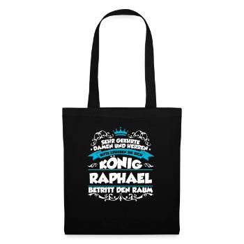 Raphael Name Design - Stoffbeutel - Schwarz - Vorne