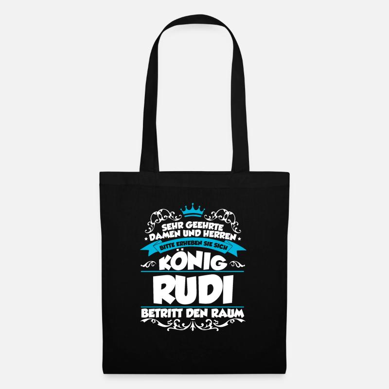 Rudi Name Design - Stoffbeutel - Schwarz