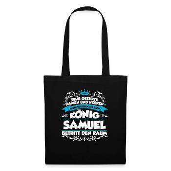 Samuel Name Design - Stoffbeutel - Schwarz - Vorne