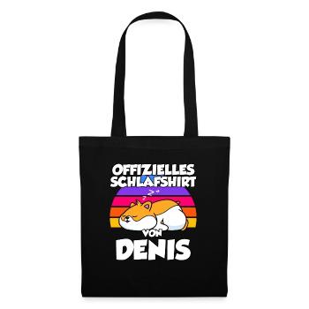 Offizielles Schlafshirt Von Denis - Stoffbeutel - Schwarz - Vorne