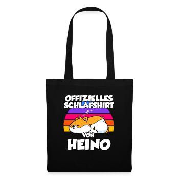 Offizielles Schlafshirt Von Heino - Stoffbeutel - Schwarz - Vorne
