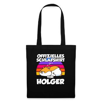 Chemise de nuit officielle par Holger - Sac en tissu - noir - Devant