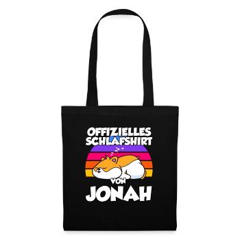 Offizielles Schlafshirt Von Jonah - Stoffbeutel - Schwarz - Vorne