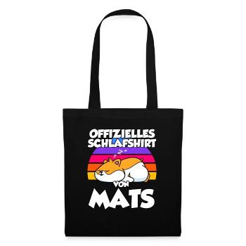 Offizielles Schlafshirt Von Mats - Stoffbeutel - Schwarz - Vorne