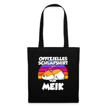 Offizielles Schlafshirt Von Meik - Stoffbeutel - Schwarz - Vorne