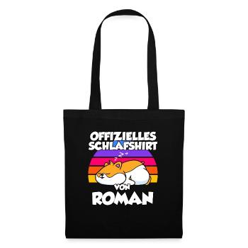 Offizielles Schlafshirt Von Roman - Stoffbeutel - Schwarz - Vorne