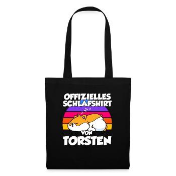 Offizielles Schlafshirt Von Torsten - Stoffbeutel - Schwarz - Vorne