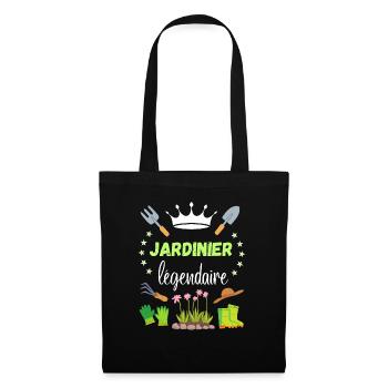 Jardinier Légendaire Cadeau Retraite Campagne - Sac en tissu - noir - Devant