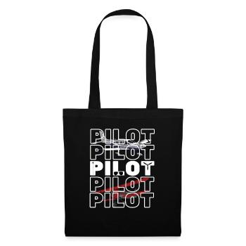 Pilot Jet Airplane Cabin crew Commander Co-Pilot - Tote Bag - black - Front