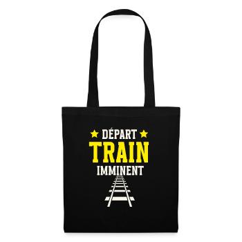 Train et Rail Départ Imminent - Sac en tissu - noir - Devant