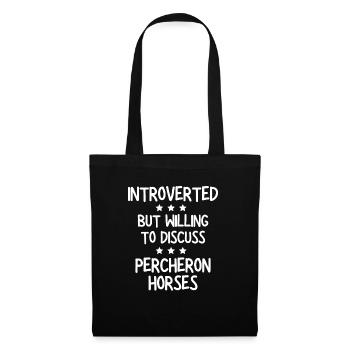 Introverted but willing to discuss Percheron Horse - Tote Bag - black - Front