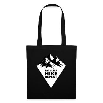Alps Mountains Eat Sleep Hike Repeat Vector - Tote Bag - black - Front