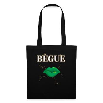 Bègue Parole Bouche Verte Art Moderne - Sac en tissu - noir - Devant