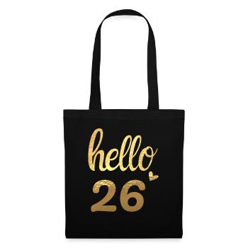 Hello 26 gold - Tote Bag - black - Front