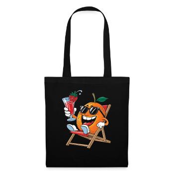 Orange - Stoffbeutel - Schwarz - Vorne