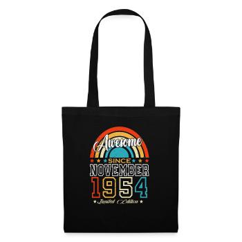 Novembre 1954 Vintage Vintage Rétro Anniversaire - Sac en tissu - noir - Devant