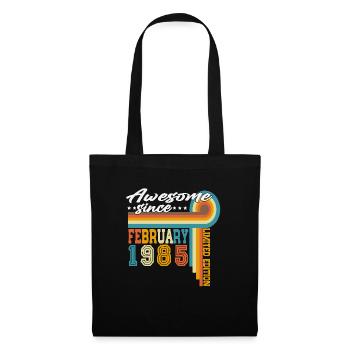 Février 1985 Vintage Né Anniversaire Rétro - Sac en tissu - noir - Devant